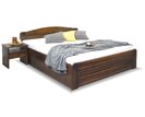 Drevená posteľ LADA, s úložným priestorom, masív borovica, morený orech Drevená posteľ LADA, s úložným priestorom, masív borovica, morený orech