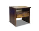 Nočný stolík G-W1 - masív borovica, morený orech Nočný stolík G-W1 - masív borovica, morený orech