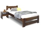Posteľ jednolôžko Barča, 90x200cm, masív borovica, morený orech Posteľ jednolôžko Barča, 90x200cm, masív borovica, morený orech