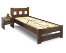 Drevená posteľ jednolôžko Barča, masív borovica, morený orech Drevená posteľ jednolôžko Barča, masív borovica, morený orech