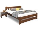 Posteľ dvojlôžko Barča, masív borovica, morený orech Posteľ dvojlôžko Barča, masív borovica, morený orech