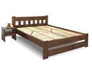 Drevená posteľ dvojlôžko Barča, masív borovica, morený orech Drevená posteľ dvojlôžko Barča, masív borovica, morený orech