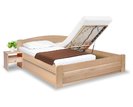 Posteľ dvojlôžko s úložným priestorom LADA, výklop, masív buk Posteľ dvojlôžko s úložným priestorom LADA, výklop, masív buk