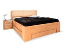 Manželská posteľ s úložným priestorom MANHATTAN 1. senior, masív buk