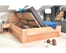 Drevená manželská posteľ s úložným priestorom Venus 1, masív buk