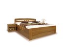 Vysoká posteľ s úložným priestorom EVITA 6, masív buk - morenie tabak