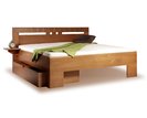 Posteľ dvojlôžko z masivu Varezza1, masiv buk - olej tabak