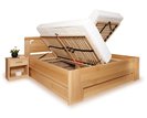 Posteľ z masivu s úložným priestorom DELUXE 2, masiv buk