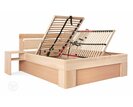 Drevená posteľ s roštami a úložným priestorom Omega 2, masív buk Drevená posteľ s roštami a úložným priestorom Omega 2, masív buk