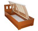 Posteľ jednolôžko s úložným priestorom MALAGA, bočný výklop