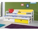 Detská posteľ s prístelkou a úložným priestorom NATY1, masív borovica