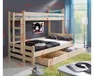 Detská poschodová posteľ pre 2 deti BENI, masív borovica Detská poschodová posteľ pre 2 deti BENI, masív borovica