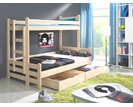 Detská poschodová posteľ pre 2 deti BENI, masív borovica Detská poschodová posteľ pre 2 deti BENI, masív borovica