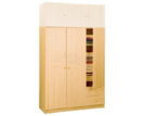 Trojdielna šatníková skriňa IA898, masiv smrek + lamino Trojdielna šatníková skriňa IA898, masiv smrek + lamino