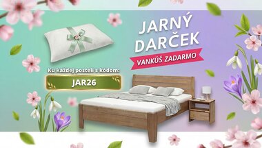 Oslávte s nami JAR – k novej posteli získate darček zadarmo!