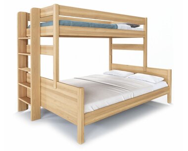 Poschodová posteľ JUNIOR,180x200, ĽAVÁ , masív buk 
