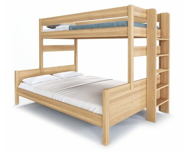Poschodová posteľ JUNIOR,180x200, PRAVÁ , masív buk 