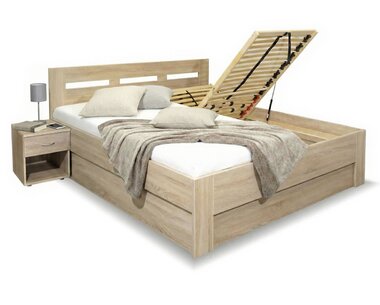 Manželská posteľ s úložným priestorom Pegas 160x200cm, 180x200cm