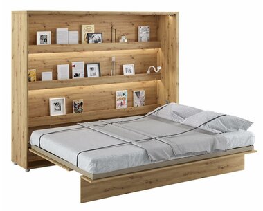 Široká sklápacia posteľ dvojlôžko MONTERASSO, 160x200cm, dub artisan Široká sklápacia posteľ dvojlôžko MONTERASSO, 160x200cm, dub artisan