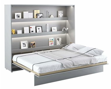 Široká sklápacia posteľ dvojlôžko MONTERASSO, 160x200cm, šedá Široká sklápacia posteľ dvojlôžko MONTERASSO, 160x200cm, šedá