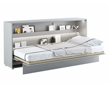Široká sklápacia posteľ v skrini MONTERASSO, 90x200cm, šedá Široká sklápacia posteľ v skrini MONTERASSO, 90x200cm, šedá