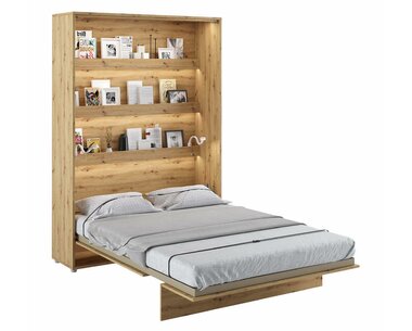 Vysoká sklápacia posteľ dvojlôžko MONTERASSO, 140x200cm, dub artisan