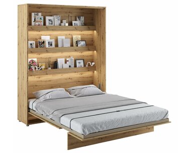 Vysoká sklápacia posteľ v skrini dvojlôžko MONTERASSO, 160x200cm, dub artisan Vysoká sklápacia posteľ v skrini dvojlôžko MONTERASSO, 160x200cm, dub artisan