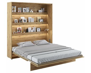 Vysoká sklápacia posteľ v skrini dvojlôžko MONTERASSO, 180x200cm, dub artisan Vysoká sklápacia posteľ v skrini dvojlôžko MONTERASSO, 180x200cm, dub artisan