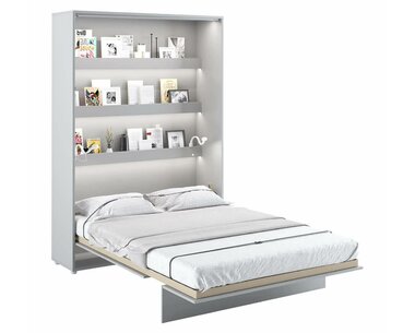 Vysoká sklápacia posteľ dvojlôžko MONTERASSO, 140x200cm, šedá