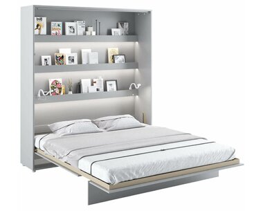 Vysoká sklápacia posteľ v skrini dvojlôžko MONTERASSO, 180x200cm, šedá Vysoká sklápacia posteľ v skrini dvojlôžko MONTERASSO, 180x200cm, šedá