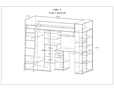 Vera - Ľavá, lamino craft biely grafit návod na montáž