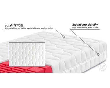 Ortopedický matrac Arelia Plus, 22 cm, 150 kg - poťah