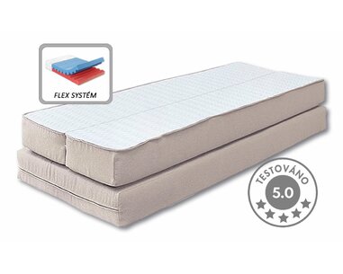 Stredne tvrdý zdravotný matrac FERATA - sada k rozkladacej posteli, 18cm, 80x200cm, 2x40x200cm (delená), 120kg Stredne tvrdý zdravotný matrac FERATA - sada k rozkladacej posteli, 18cm, 80x200cm, 2x40x200cm (delená), 120kg