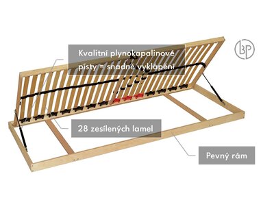 Rošt Double BVP T8, 28 lamiel, 150 kg, bočný výklop