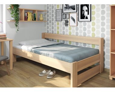 Postel jednolôžko z masivu Ela bez čel