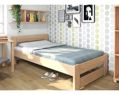 Dizajn - jednolôžko z masívu Ela, masív buk