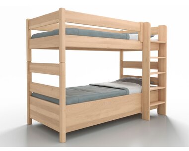 Poschodová posteľ s úložným priestorom JUNIOR 1, masív buk