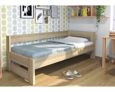 Posteľ jednolôžko z masivu Ela, Pravá Posteľ jednolôžko z masivu Ela, Pravá