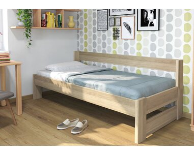 Posteľ jednolôžko z masívu Ela bočné čelo Posteľ jednolôžko z masívu Ela bočné čelo