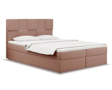 Zvýšená posteľ boxspring ALMA, s matracmi a topperom 