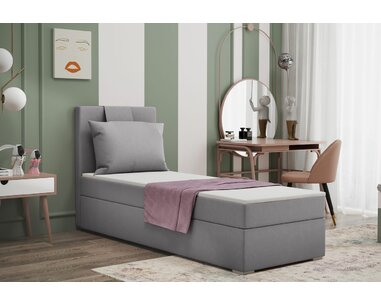 Vysoká posteľ boxspring Amanda, 90x200cm, s matracom a topperom