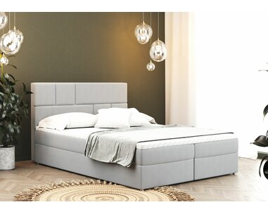 Zvýšená posteľ boxspring BALI, s matracmi a topperom - pohľad č. 1