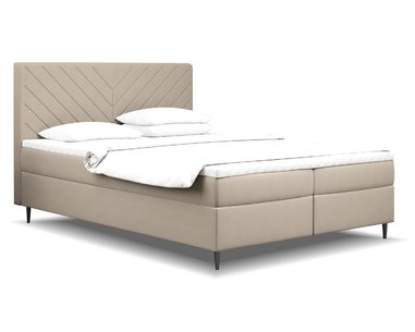 Vysoká posteľ boxspring BALTIC, s matracmi a topperom - pohľad č. 2
