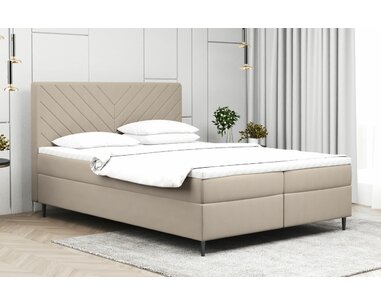 Vysoká posteľ boxspring BALTIC, s matracmi a topperom - pohľad č. 1