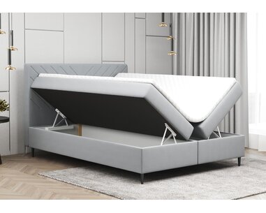 Vysoká posteľ boxspring BALTIC, s matracmi a topperom - pohľad č. 3
