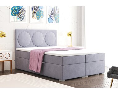 Vysoká posteľ boxspring GRANDE, s matracmi a topperom, 140x200cm Vysoká posteľ boxspring GRANDE, s matracmi a topperom, 140x200cm