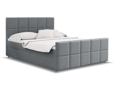 Posteľ boxspring s čelami HANIA, matrac a topper v cene, 140x200cm - pohľad č. 2