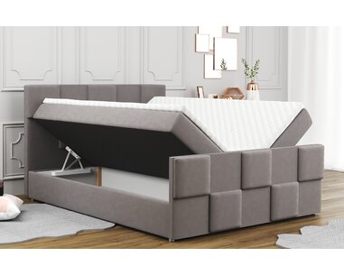 Posteľ boxspring s čelami MALTA, matrace a topper v cene, 140x200cm - pohľad č. 3
