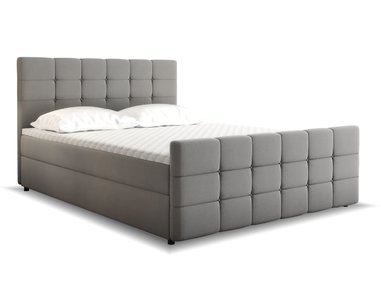 Posteľ boxspring s čelami MARIN, matrace a topper v cene, 140x200cm - pohľad č. 2