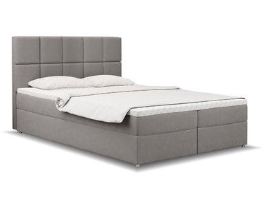 Zvýšená posteľ boxspring MEGAN, s matracmi a topperom, 140x200cm - pohľad č. 2